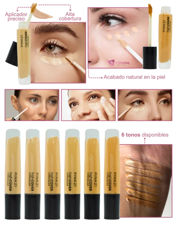 Corrector Líquido Pink21 - Alta cobertura - Imagen 3